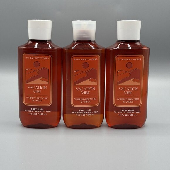 Bath & Body Works VACATION VIBE Body Wash Lot Of 3 10fl oz NEW